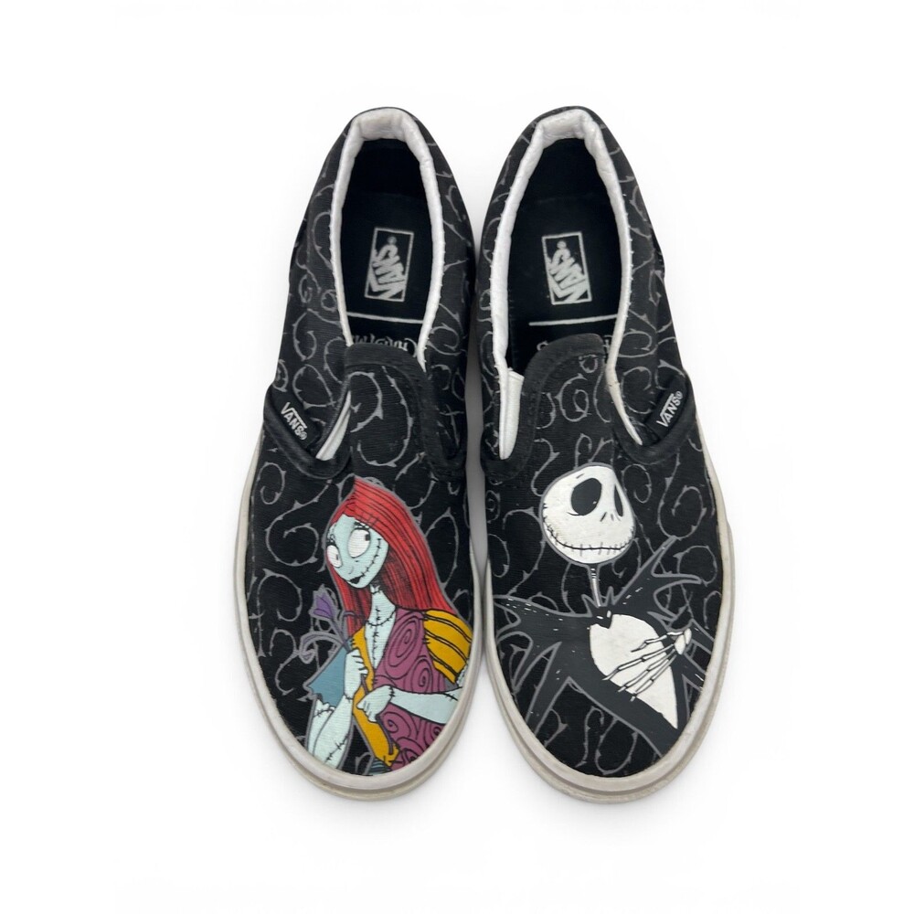 VANS X Disney Nightmare Before Christmas Slip-On Shoes Kids Black, Size 1